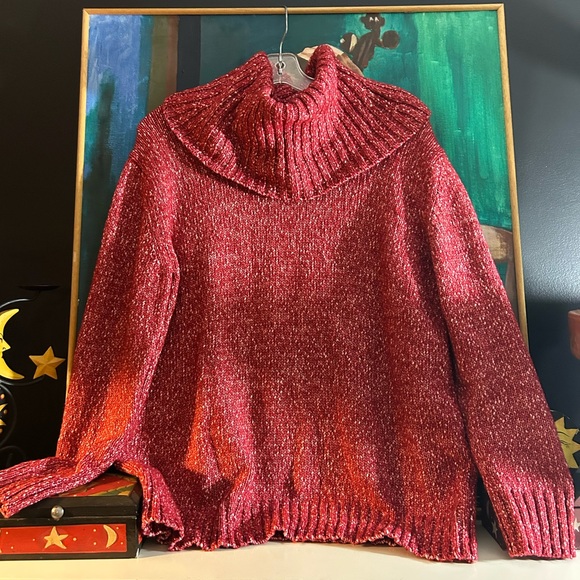 Joe Fresh Red Turtleneck Sweater L - Picture 12 of 12